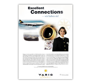 Leseprobe aus der Anzeige für eine Fluggesellschaft 