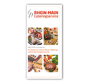 Wer entwickelt den Flyer für einen Cateringservice?