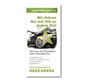 Flyer in Word für einen Limousinenservice