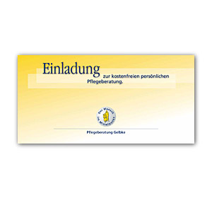 Texter schreibt Flyer für eine Pflegeberatung