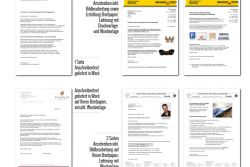 Anschreiben in unterschiedlichen Ausarbeitungen