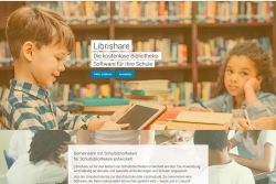 Startseitentext über eine Software für Schulbibliotheken